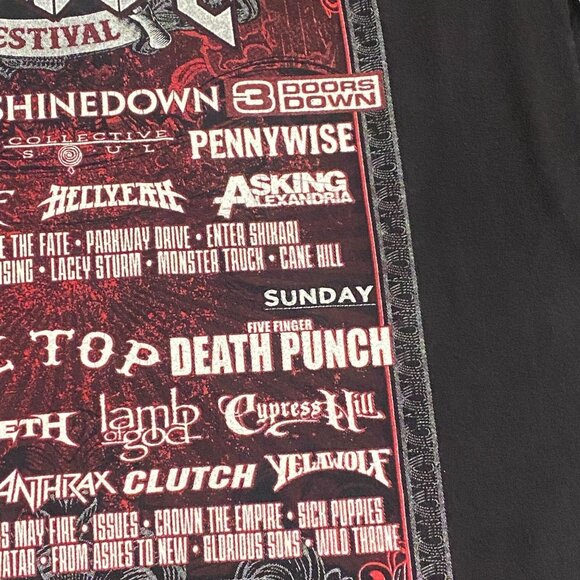 Welcome to Rockville XL Heavy Metal Festival 2016 TShirt Disturbed Zombie 5FDP - Picture 13 of 16